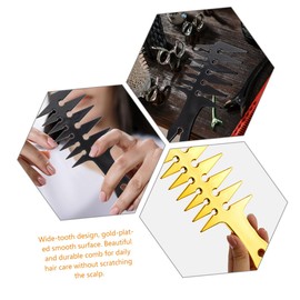 IWOWHERO Wide Comb Teasing Retro Oil Comb Hairdressing Tool for Men Pocket Size Detangler