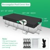 RICHIE 12-20FT Rectangular Pool Cover, Oval Solar Pool Cover for