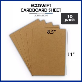 EcoSwift 10 8.5x11 EcoSwift Brand Chipboard Cardboard Craft Scrapbook Scrapbooking Sheets