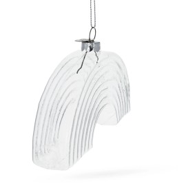 BESTPYSANKY Rainbow Blown Clear Glass Christmas Ornament