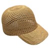 White Fang CZA116 Women's Straw Cap, Hat, Mesh, UV Protection,