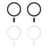 Pack of 4 Universal Magnetic Ring Stickers, Compatible with MagSafe