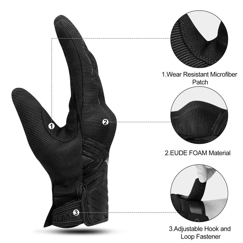 INBIKE Breathable Mesh Motorcycle Gloves Touchscreen with TPR Palm Pad