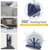 TRENNCHI Wall Cleaner Mop with 82" Handle, 360° Rotating Triangle