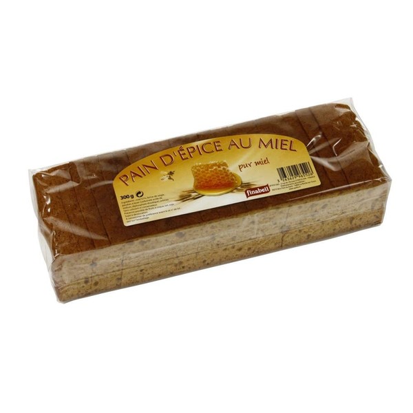 French Gingerbread Pure 57% Honey - Pain D'epices Pur Miel (8.8oz, 250g) By L'abeille Diligente (2 PACK)