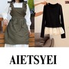 AIETSYEI - Cinta verde con volantes de 3 pulgadas de