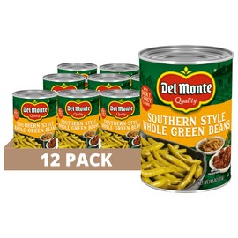 Del Monte Southern Style Whole Green Beans, 14.5 oz. Can (Pack of 12)
