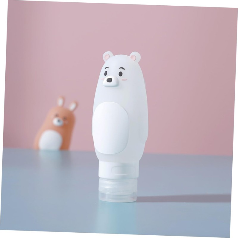 NOLITOY 1set Portable Cartoon Dispenser Bottles for Lotion and Shampoo