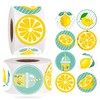 Y-YUEMY 1000pcs 1.5 Inch Cute Lemon Stickers Roll for Lemonade