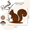 Rostikal Autumn decorative squirrel figure made of metal, rust garden