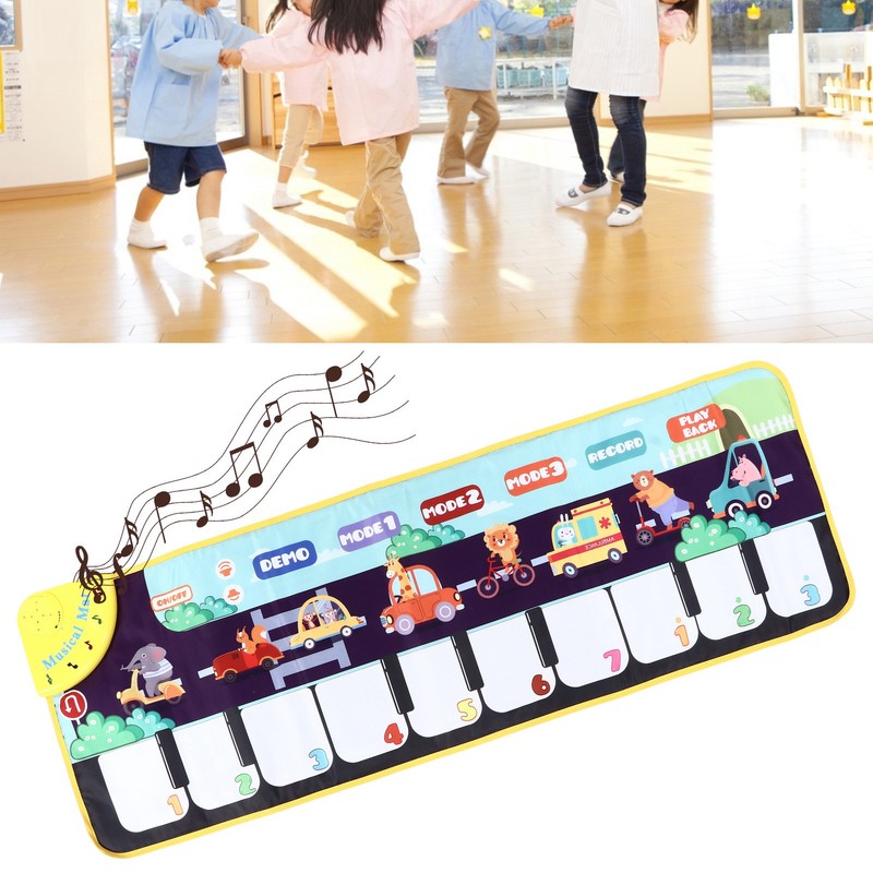 Children Musical Mat Animal Pattern Musical Keyboard Mat Early Learning