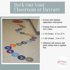 Caterpillar Numbers Sensory Path Floor Decals for Kids - Die-Cut Vinyl Sensory Walk Decals - Education Sensory Walking Path Stickers - Daycare & School Hallway Decor - Sensory Floor Stickers