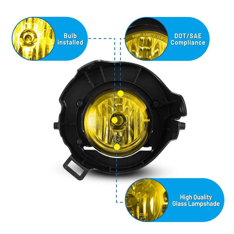 Fog Lights for Nissan 2005-2009 Frontier / 2005-2012 Pathfinder Lamps