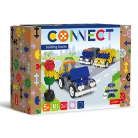 Connect Trefl Construction Bricks 3-in-1 Preferred Vehicles - 161 Pieces: 156 Bricks + 5 Building Bricks, Creative Toy for Adults and Children from 5 Years