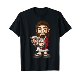 Cartoon Character With Sheep Fun Figure For Kids T-Shirt