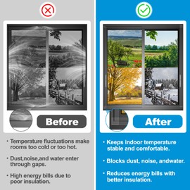 ETERART Transparent Weatherproof Seal Tape 2" x 30 Yards, High Strength Waterproof Sealing Tape for Windows Doors, RV Bathroom Kitchen Outdoor, Air Water Leakage Protection Adhesive Weather Stripping