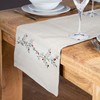Premier Decorations Christmas Holly Berry Cotton Table Runner Green and