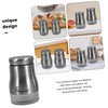 iplusmile 2pcs Portable Seasoning Bottles Condiment Containers Stand for Salt