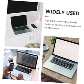 KOMBIUDA Audio Splitter to Dual Converter Cable to Adapter for Headphones Home Theater and Audio Systems Flexible Durable Plated Connectors for High Fidelity Sound Quality