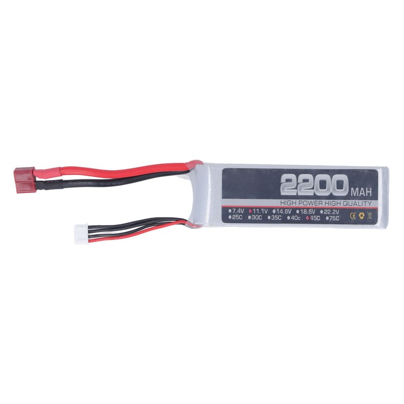 High Rate Lithium Battery Professional 11.1V 3S 2200mAh 45C RC