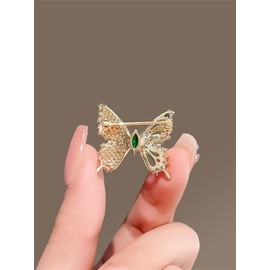 Butterfly Diamond Brooch Pin for Women Girls Men Fashionable Crystal Cartoon Animal Badge Unisex Exquisite Clothing Accessory Large Birthday Gift Christmas Party Accessories Mother's Day, Metal