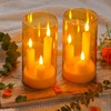 Da by LED Flameless Candles, Gold, Battery Operated with Remote