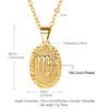 FOCALOOK Damen Schmuck 18K vergoldet Kette Astrologische Symbol Jungfrau Collier
