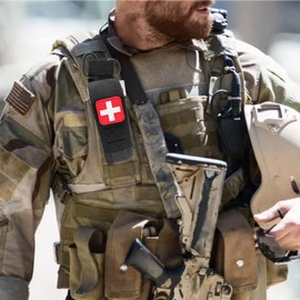 Tactical Tourniquet Pouch Holder TQ Tourniquet Case & Trauma Medical Shear Pouch (Black)