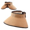Manfnee Summer Visor Hat for Women Wide Brim Straw UV