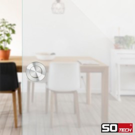 SOTECH KAJA Sliding Door Handles Diameter 50 mm Brushed Stainless Steel for Glass Doors Glass Door Handle Solid Handle Shell for Sliding Glass Doors