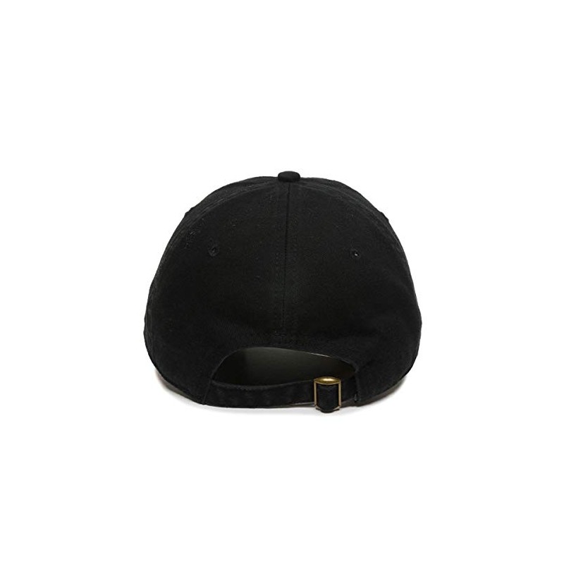 Bass Clef Baseball Cap Embroidered Cotton Adjustable Dad Hat Black