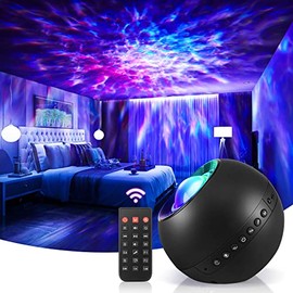 Galaxy Projector Sound Machines, 15 White Noise Machines Night Light, Star Projector Bluetooth Speaker, Remote Timer Light Projector for Bedroom Decoration Room Decor, Upgrade Music Control & Texture