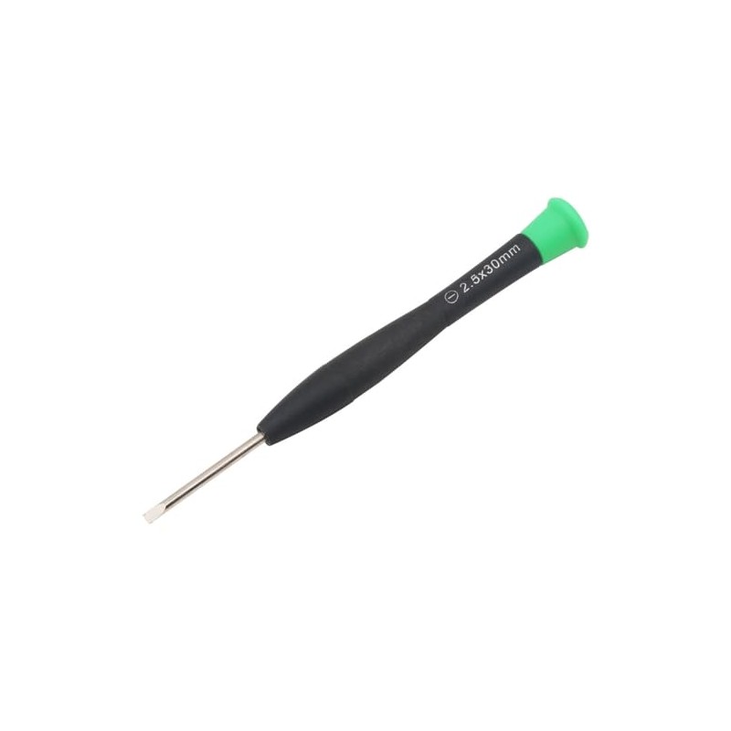 Precision Slotted Screwdriver 2.5mm x 30mm Flat Head, Mini Magnetic