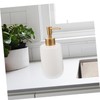 Alipis 420ml Ceramic Shampoo Body Wash Bottles Refillable Pump Dispenser