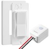SURAIELEC Wireless Light Switch and Receiver Kit - No Neutral
