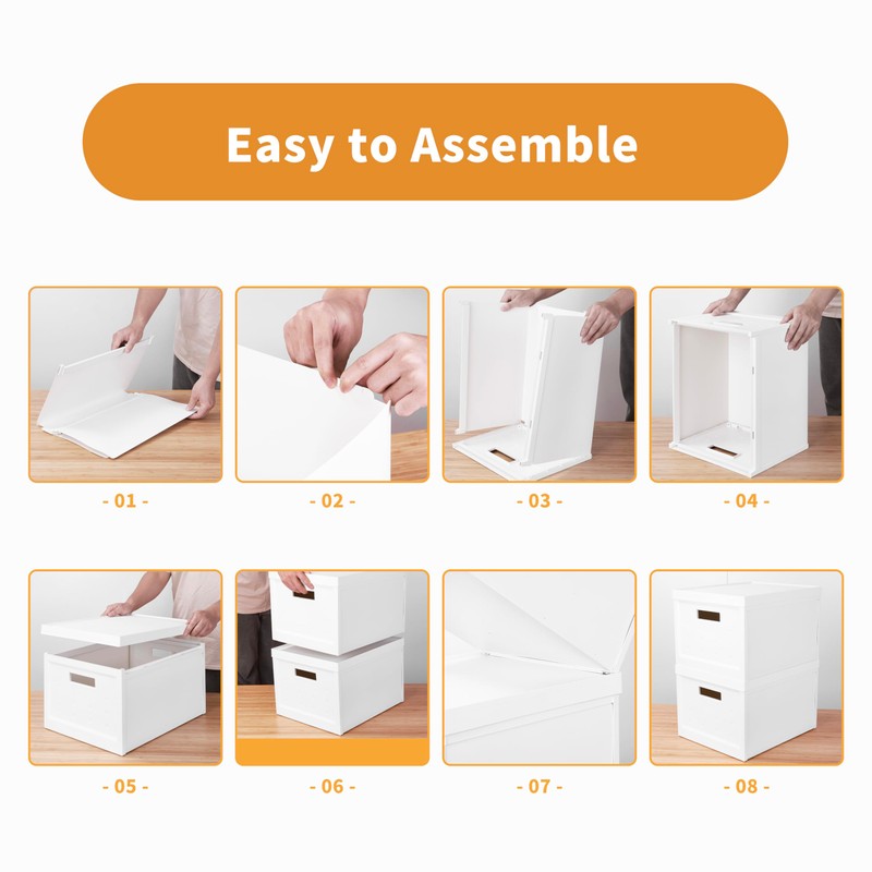 Seseno File Organizer File Box with Lid, Universal Hanging File