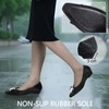 Zelaprox Women Black Pumps Shoes Chunky Low Heels Slip On