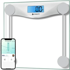 Etekcity Bathroom Scale for Body Weight BMI Scale, Upgraded Bluetooth Digital Scale, Large Blue LCD Backlight Display, High Precision Measurements, 400 Pounds