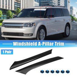X AUTOHAUX Pair Windshield A-Pillar Trim Panel for Ford Flex 2009-2019 Driver and Passenger Outer Side Replaces BA8Z-7403145-AA BA8Z-7403136-AA Front Left and Right A Pillar