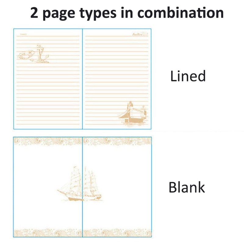 Notebook with Lock, B6 PU Leather Journal Diary with Pen