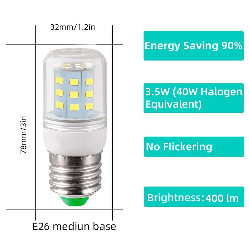 hekmazon KEI D34L for Frigiidaire Refrigerator Light Bulbs Replacement 5304511738