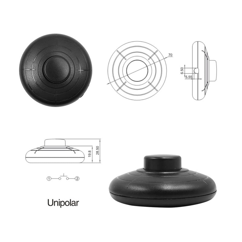 Tiardey 2Pcs 315 Foot Pedal Push Switch ON/Off Push Button