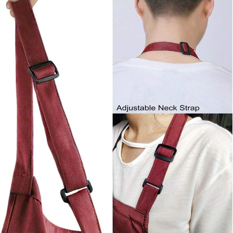Viedouce 2-Pack of Waterproof Cooking Aprons with Pockets, Adjustable Kitchen