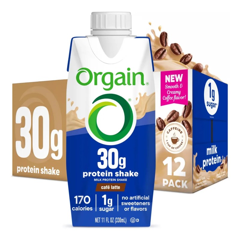 Orgain Batido De Proteínas Orgain 30 G, Café Con Leche,