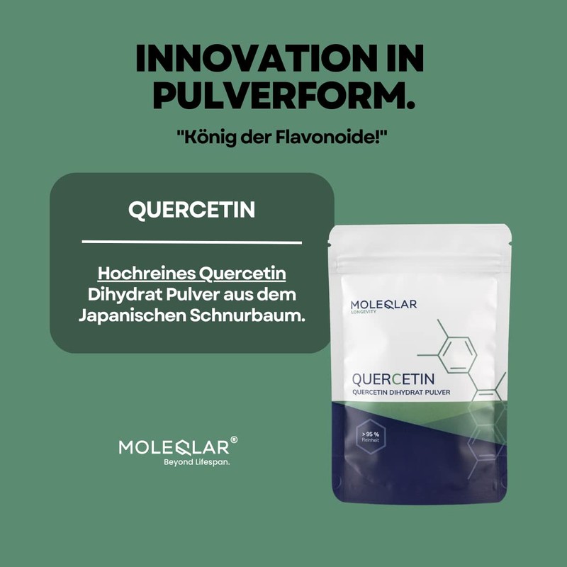MoleQlar Quercetin Powder High Purity 60 g Vegan Premium Quercetin
