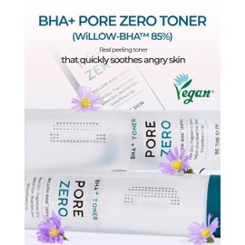 BE THE SKIN BHA+ Pore Zero Daily Exfoliating Toner - Pore Refining Korean Face Toner for Acne Prone Skin - Salicylic Acid for Pores and Sebum, 5.07 fl.oz.