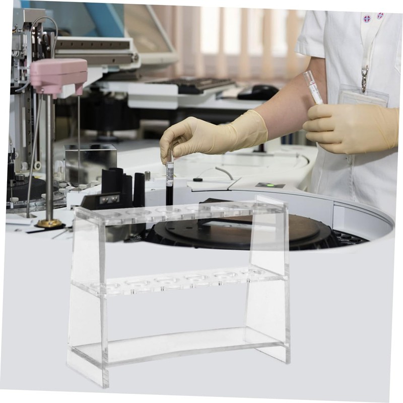 iplusmile 1set Test Tube Rack Holder Detachable Transparent Stand for