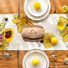 Artoid Mode Beige Bee Sunflower Table Runner, Seasonal Spring Summer