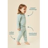 MORI Baby - Unisex Ribbed Pyjamas in Sage - Soft