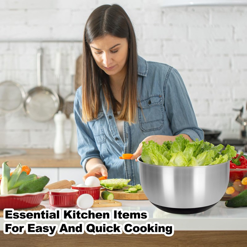 supernal 5.3Qt Salad Spinner Lettuce Spinner with Stop Button Vegetable